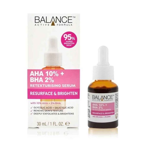 سرم لایه بردار و روشن کننده بالانس با AHA 10% و BHA 2%