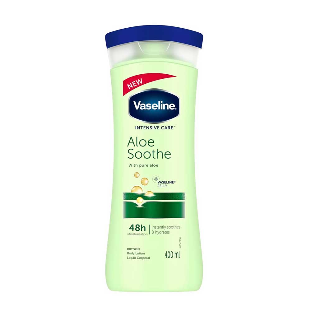 لوسیون بدن وازلین مدل Aloe Soothe حجم 400 میل