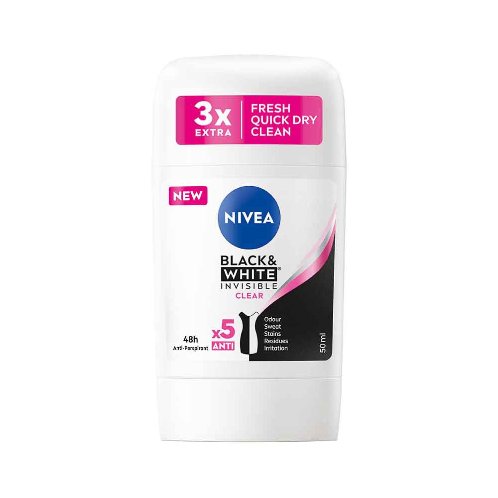 مام صابونی نیوآ Nivea مدل Black & White Invisible clear